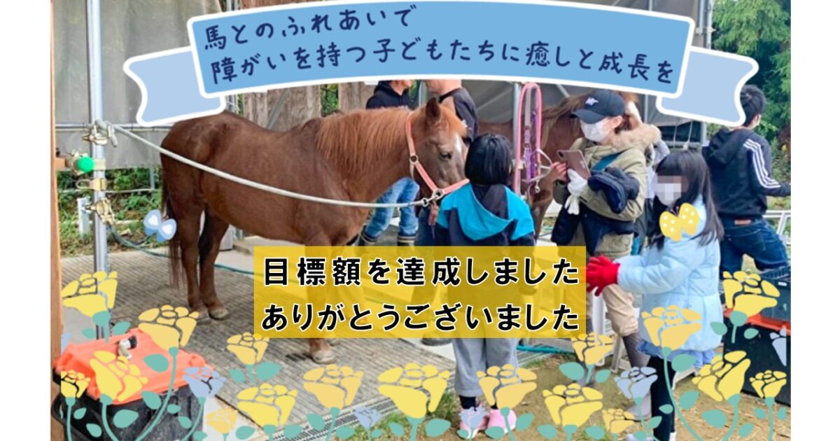 介護疲れページ☆　馬子供2匹プラス 馬とのふれあい体験で障がいをもつ子どもたちに癒しと成長を